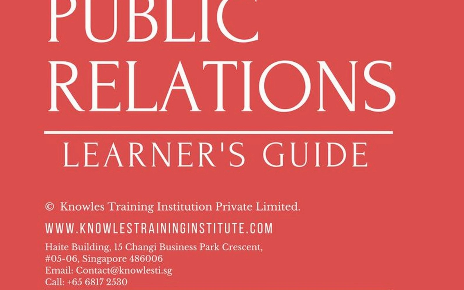Public relations training workshop